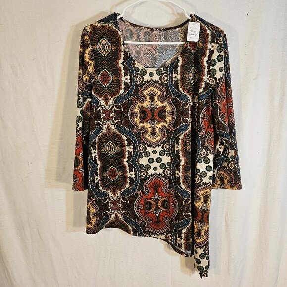 Brown and Red Blouse -- ITEM #2030 - Picture 1 of 2